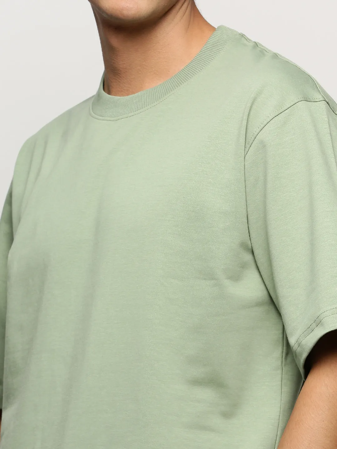 Men Green Solid Casual Co ords