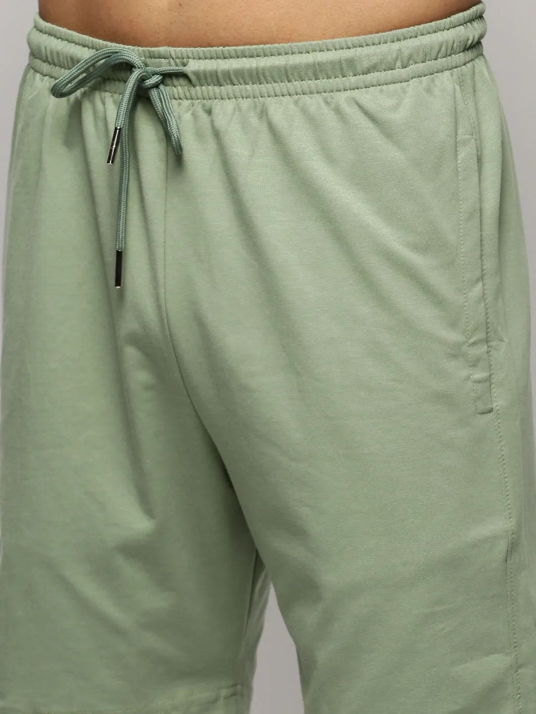 Men Green Solid Casual Co ords