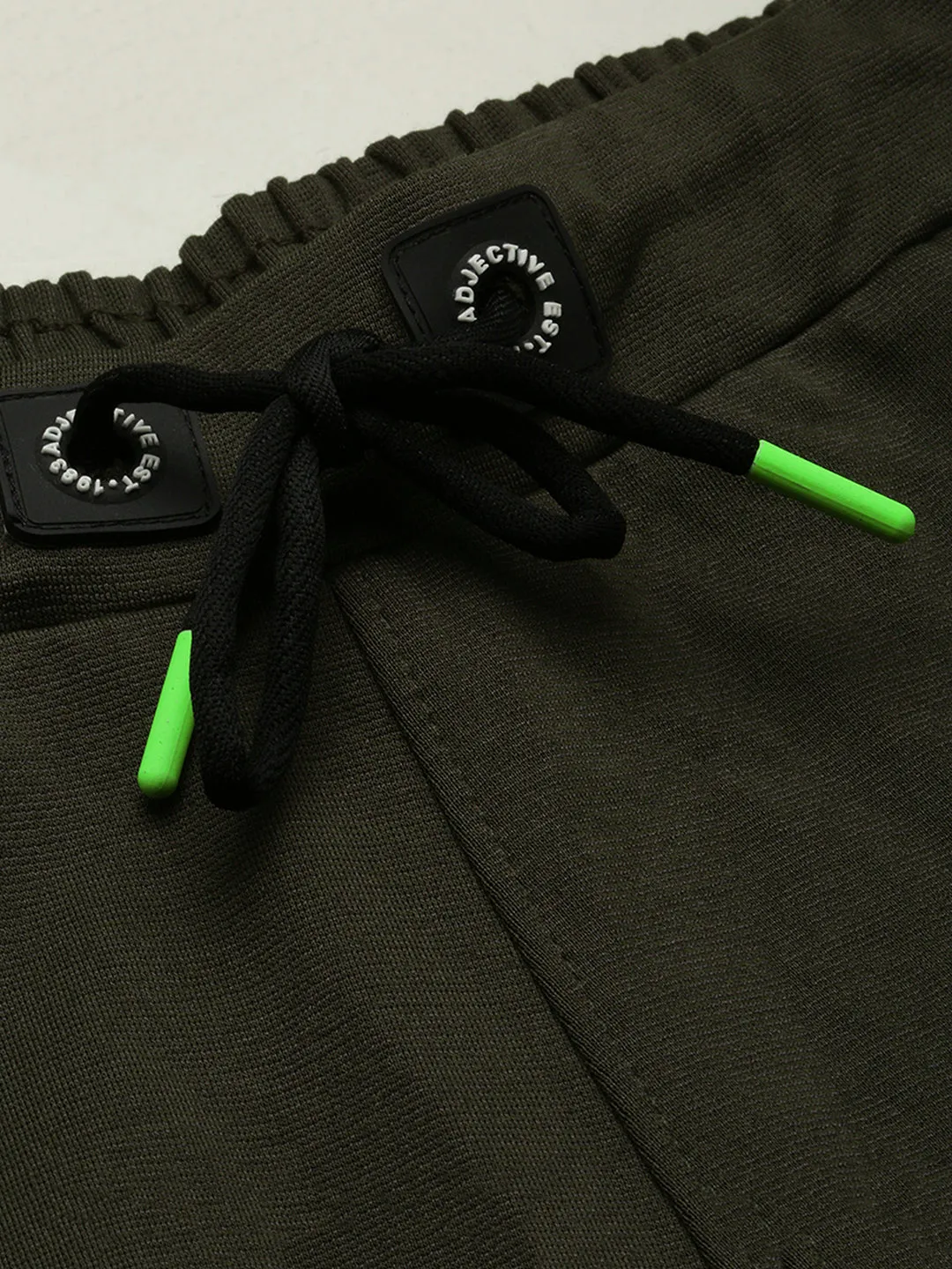 Men Green Solid Casual Shorts