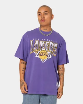 Mitchell & Ness Los Angeles Lakers Metallic Shadow T-Shirt Faded Purple