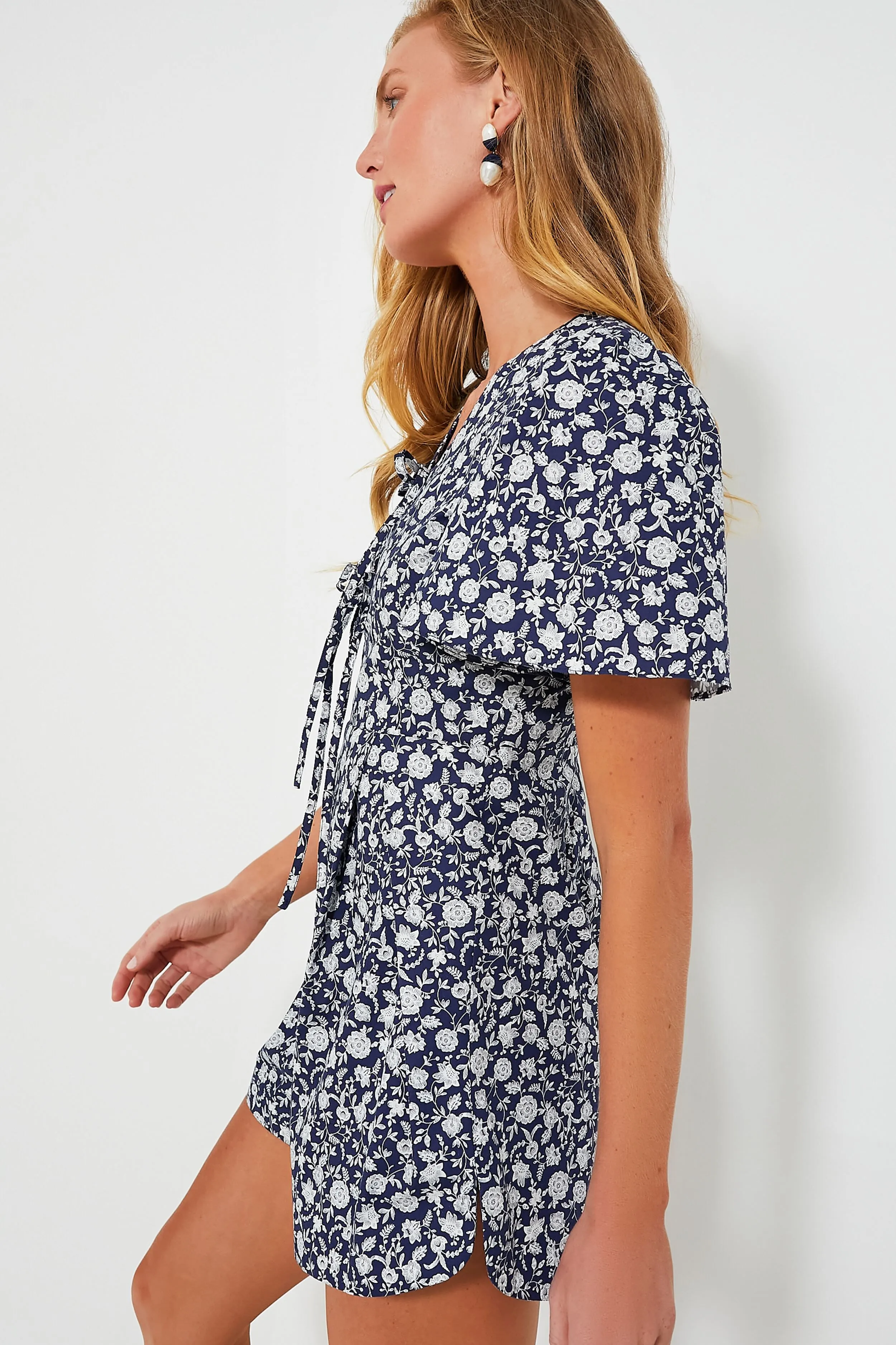 Navy and White Barnell Romper