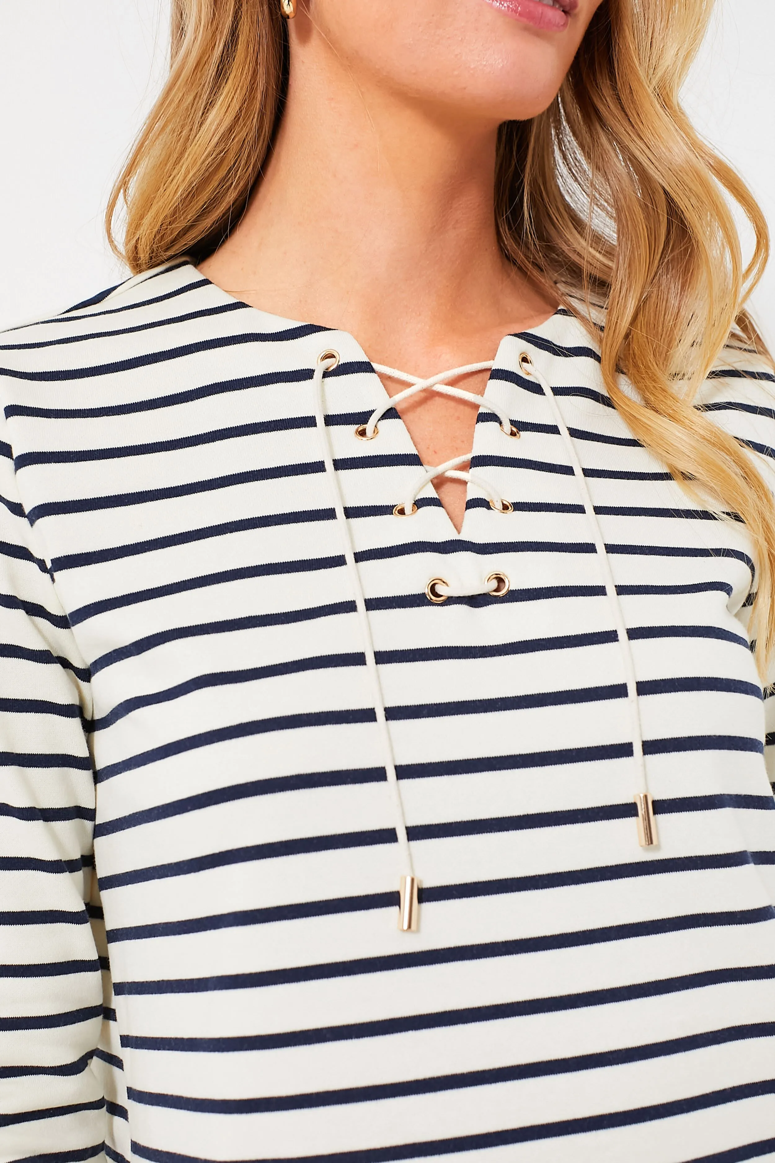 Navy Stripe Manon Popover