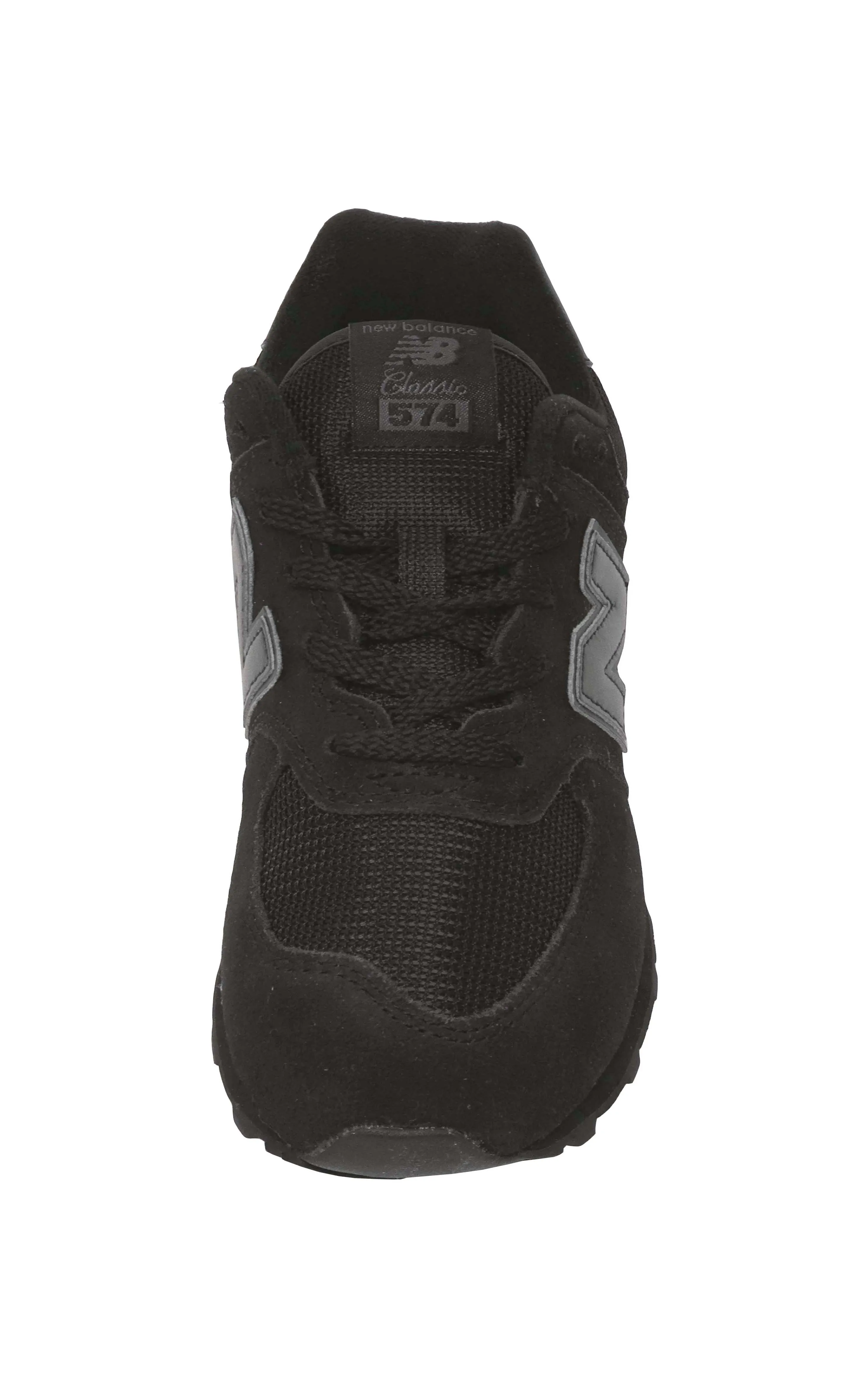 New Balance Big Kids Classic 574 Black/Black Shoes