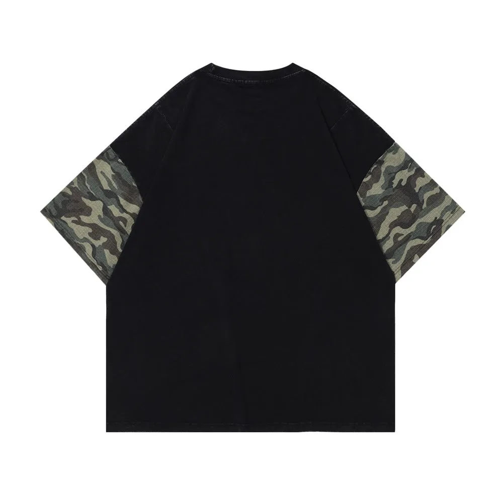 Pattern | High Street  Patchwork Embroidery T-Shirt