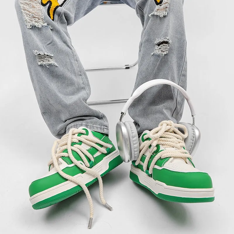 Phat Lace Sneakers - Cloud White/Lucky Green