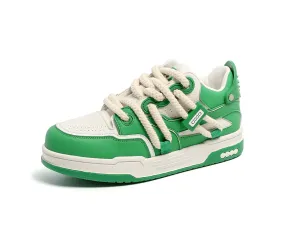 Phat Lace Sneakers - Cloud White/Lucky Green