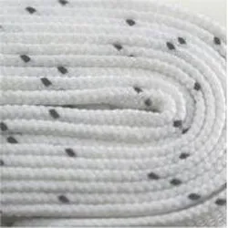 Poly Hockey Waxed Laces - White (2 Pair Pack) Shoelaces