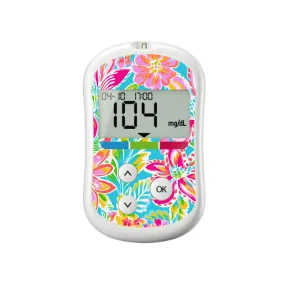 Preppy Flowers for OneTouch Verio Flex Glucometer