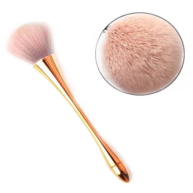 Professional Gold Makeup & Nail Art Brush Set - Ultimate Contouring Tools