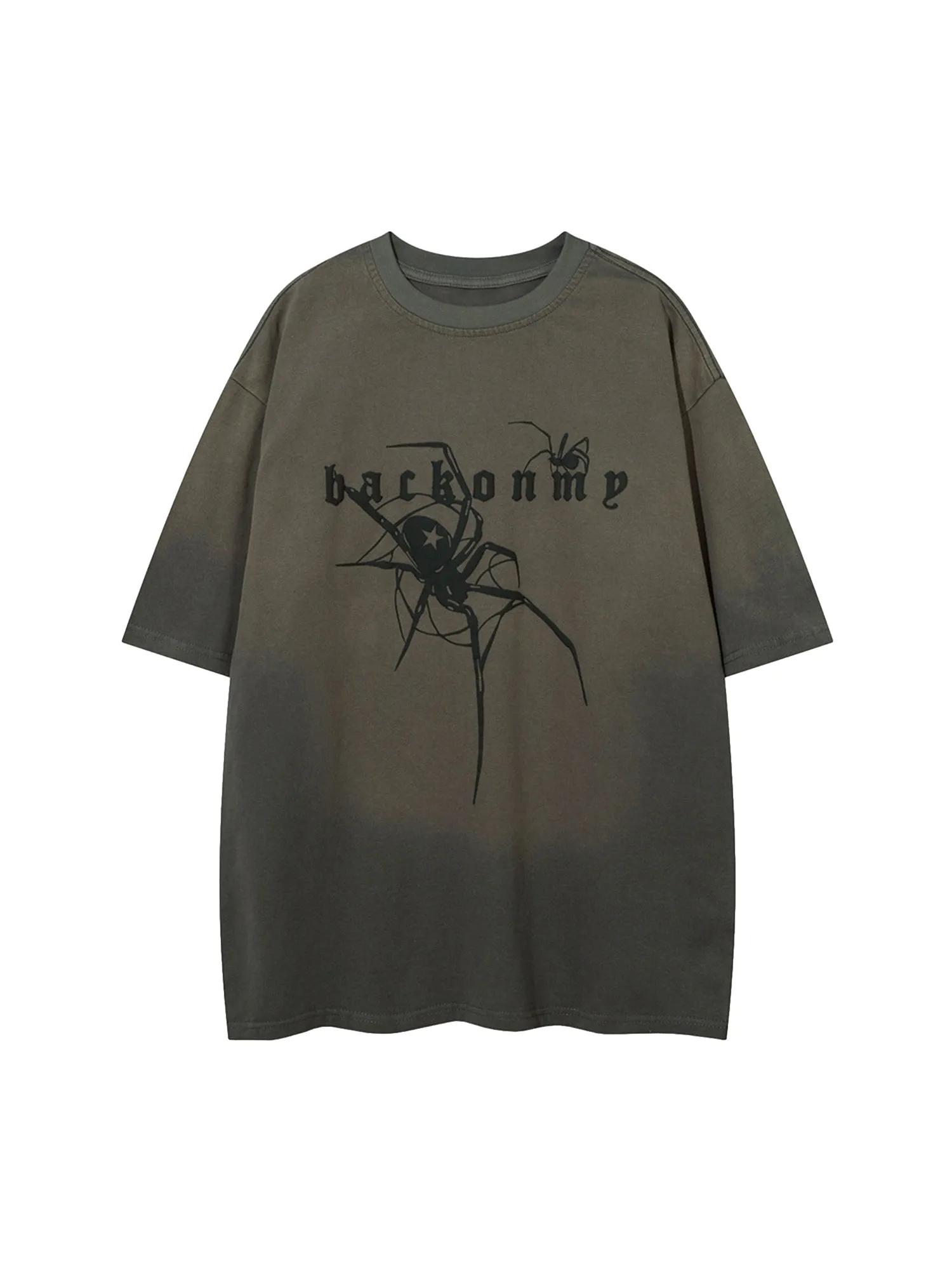 Retro High Street Spider Pattern Foam T-shirt