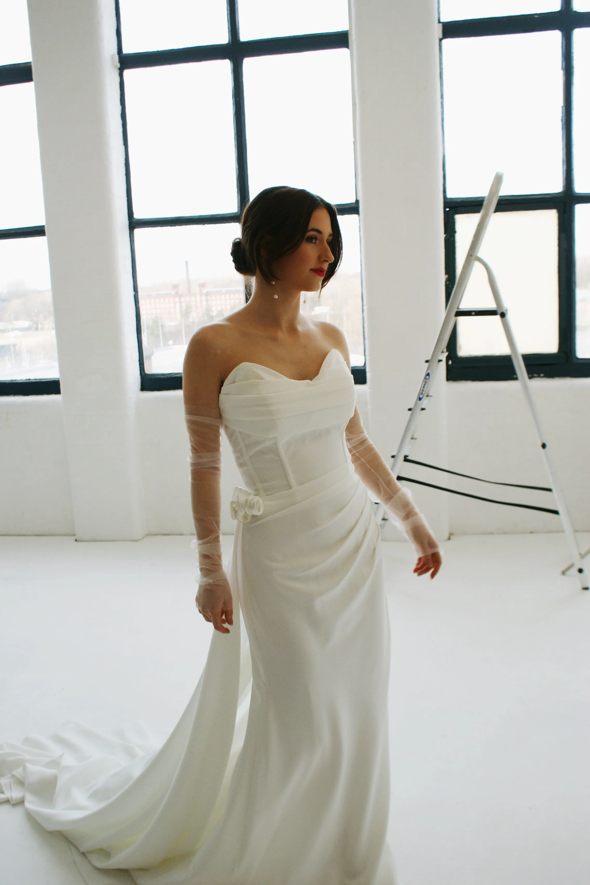 Rose Crepe Bridal Gown