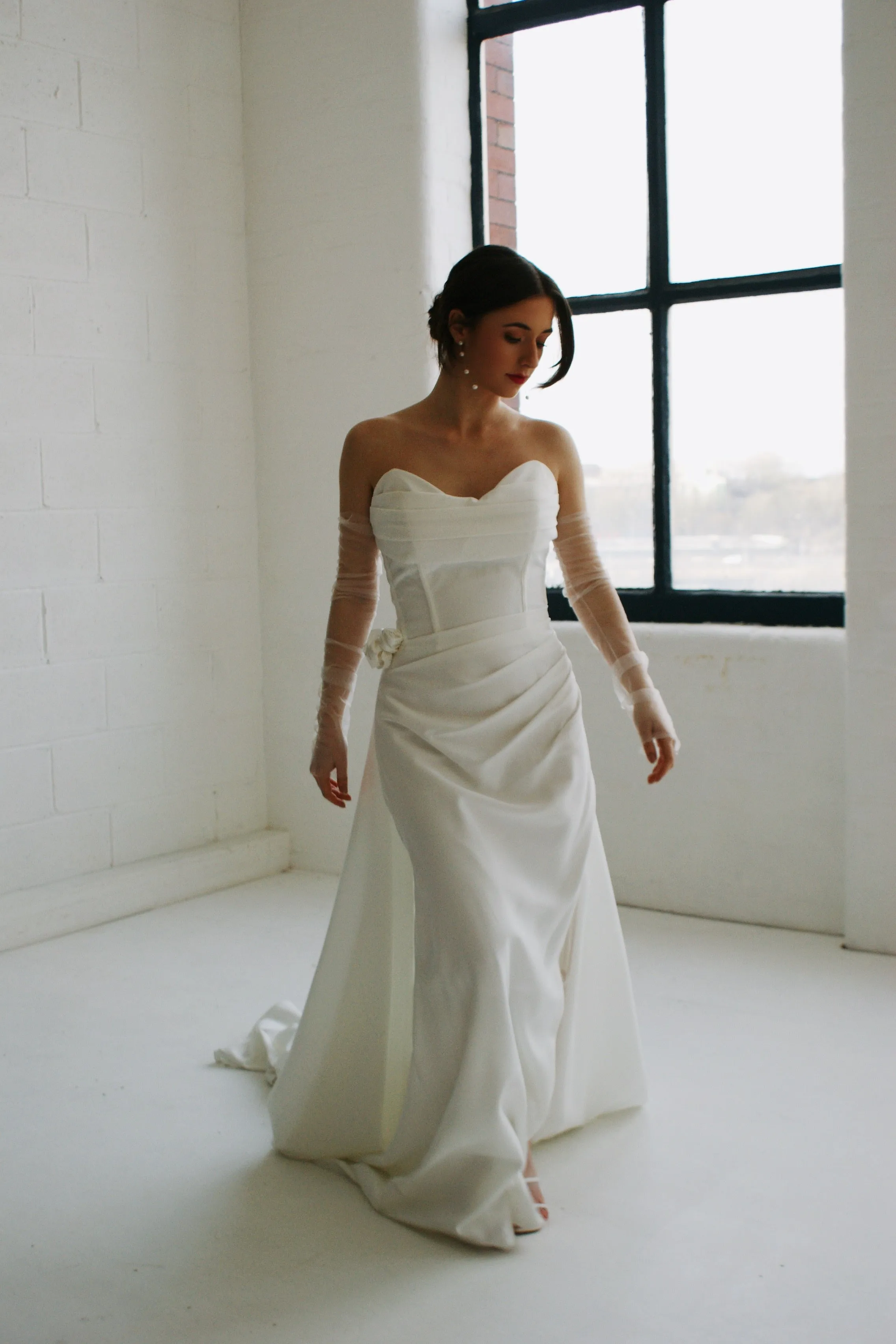 Rose Crepe Bridal Gown