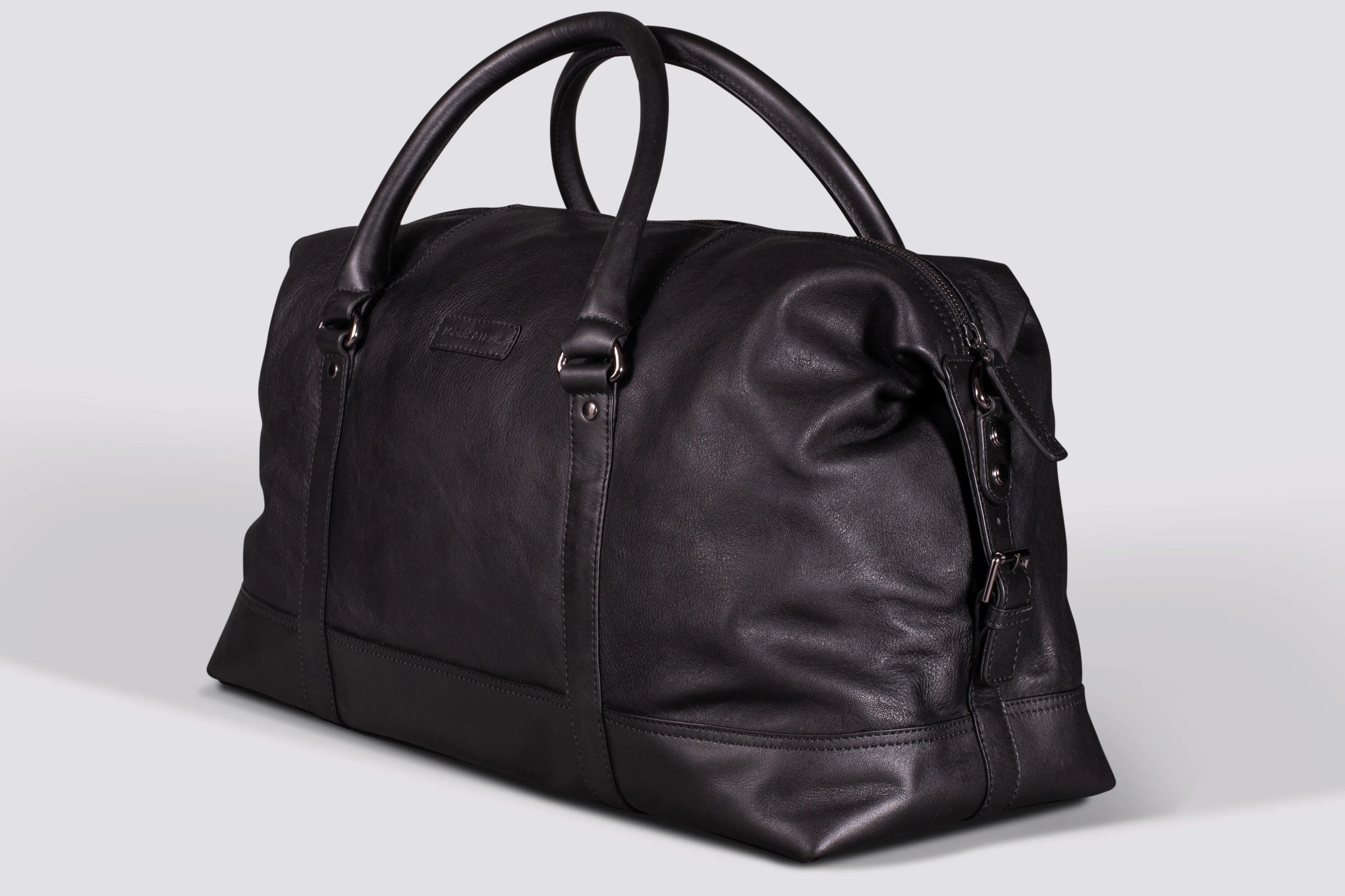 Somerset Holdall | Black Leather Medium