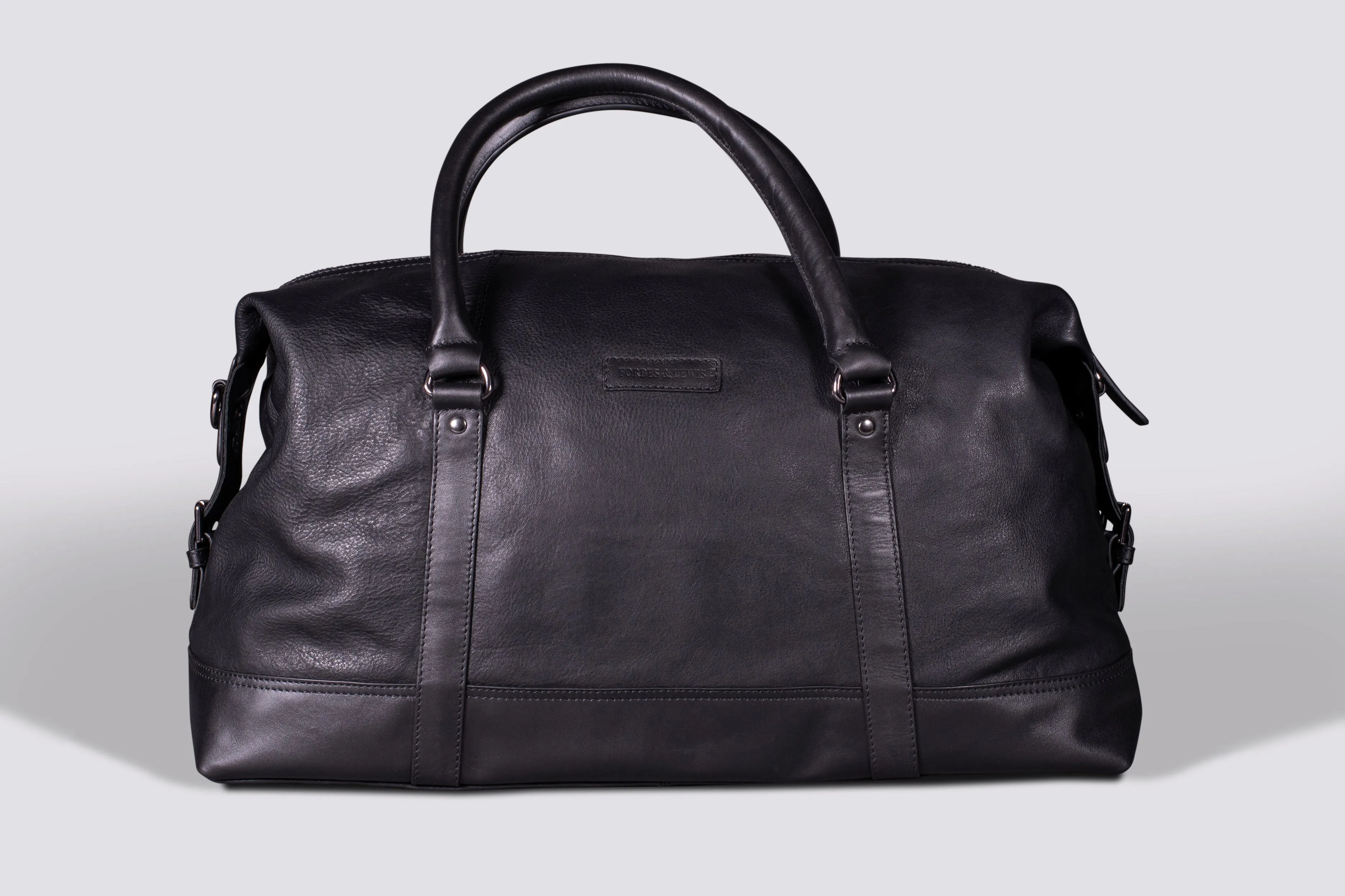 Somerset Holdall | Black Leather Medium