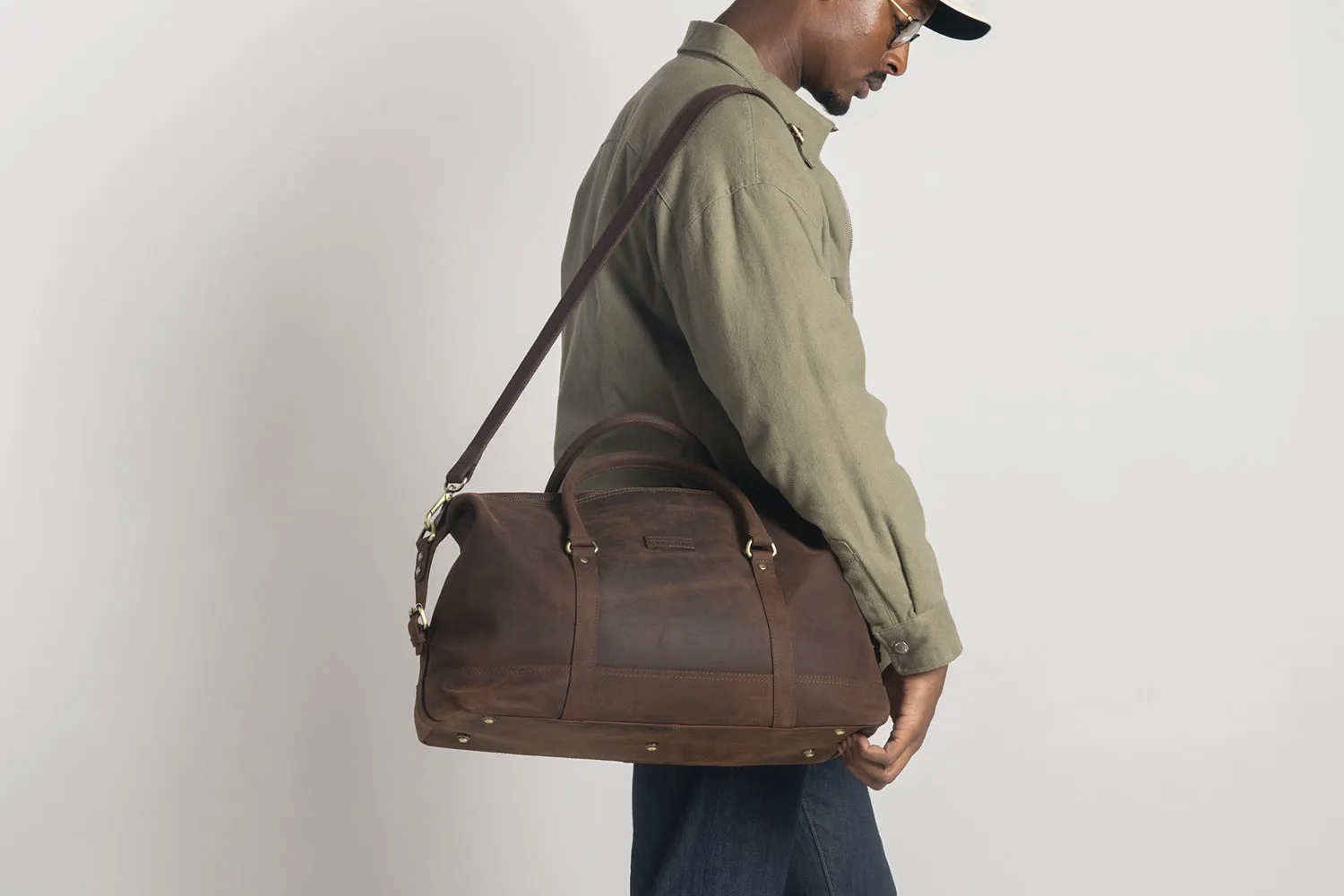 Somerset Holdall | Brown Leather Medium