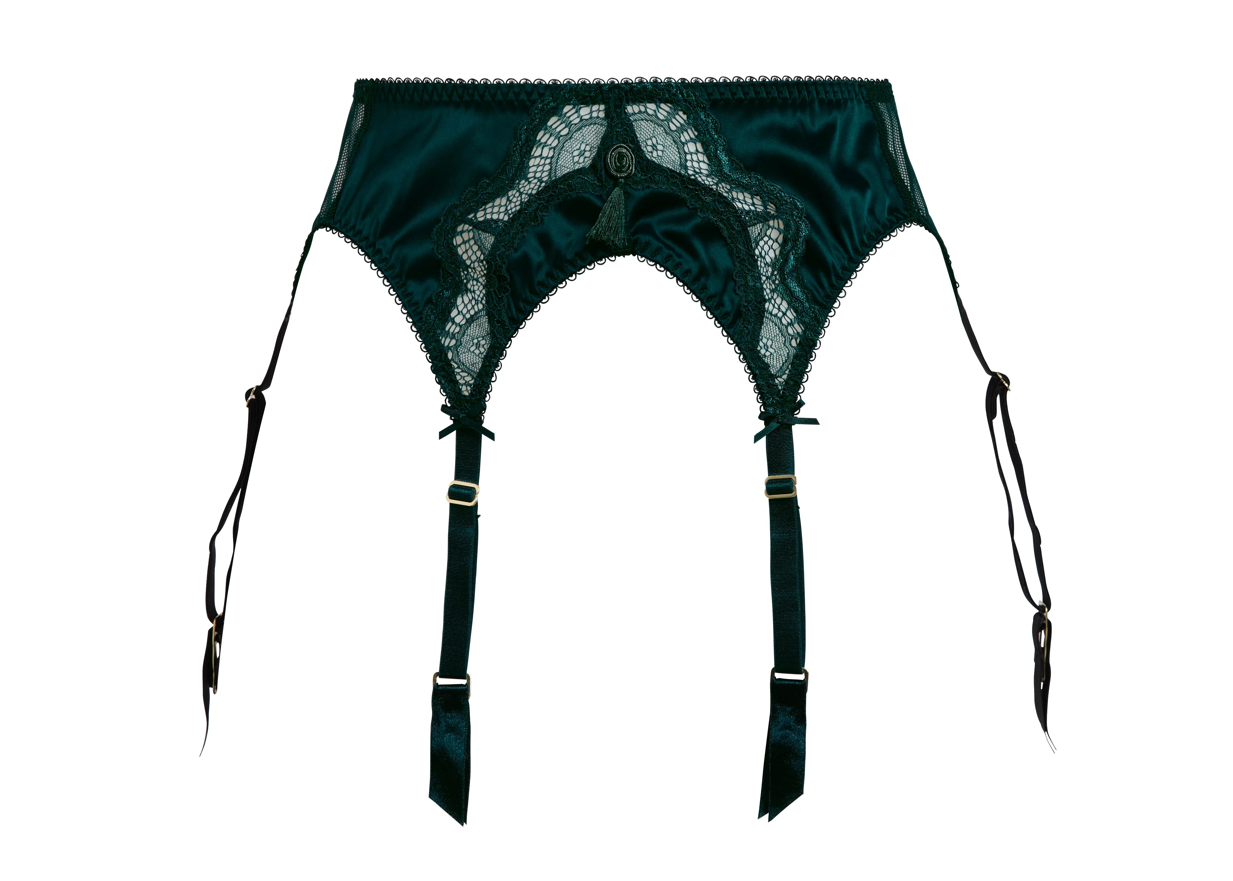 Star Lift Six Strap Suspender Belt in Eden Green By Dita Von Teese - M-XL