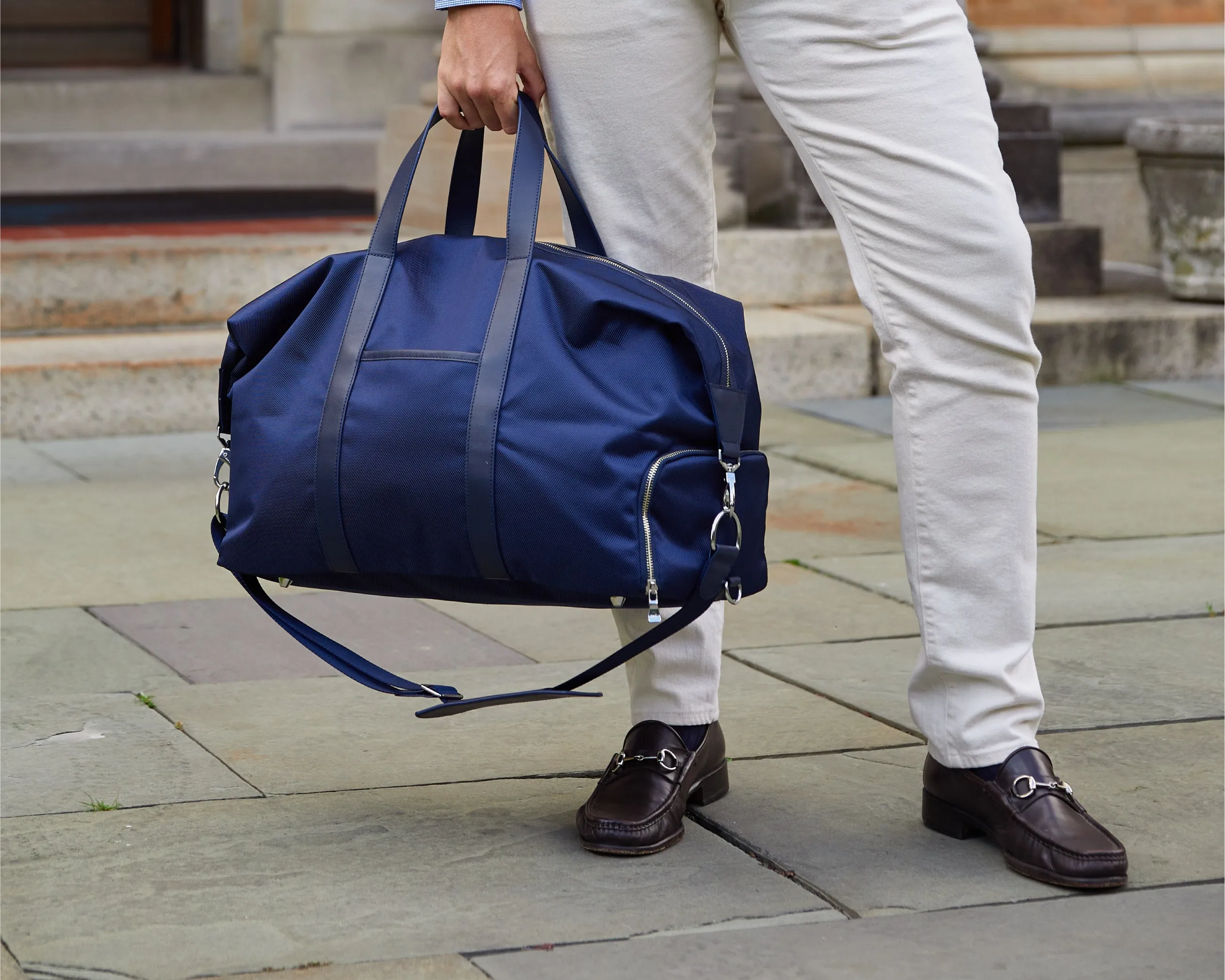 The Byers Duffel Bag: Navy Ballistic - Navy Embroidery