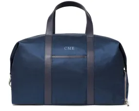 The Byers Duffel Bag: Navy Ballistic - Slate Blue Embroidery