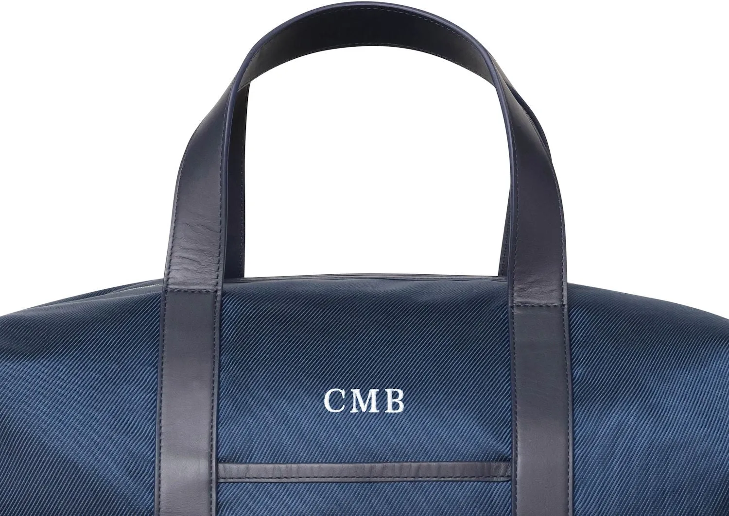 The Byers Duffel Bag: Navy Ballistic - White Embroidery