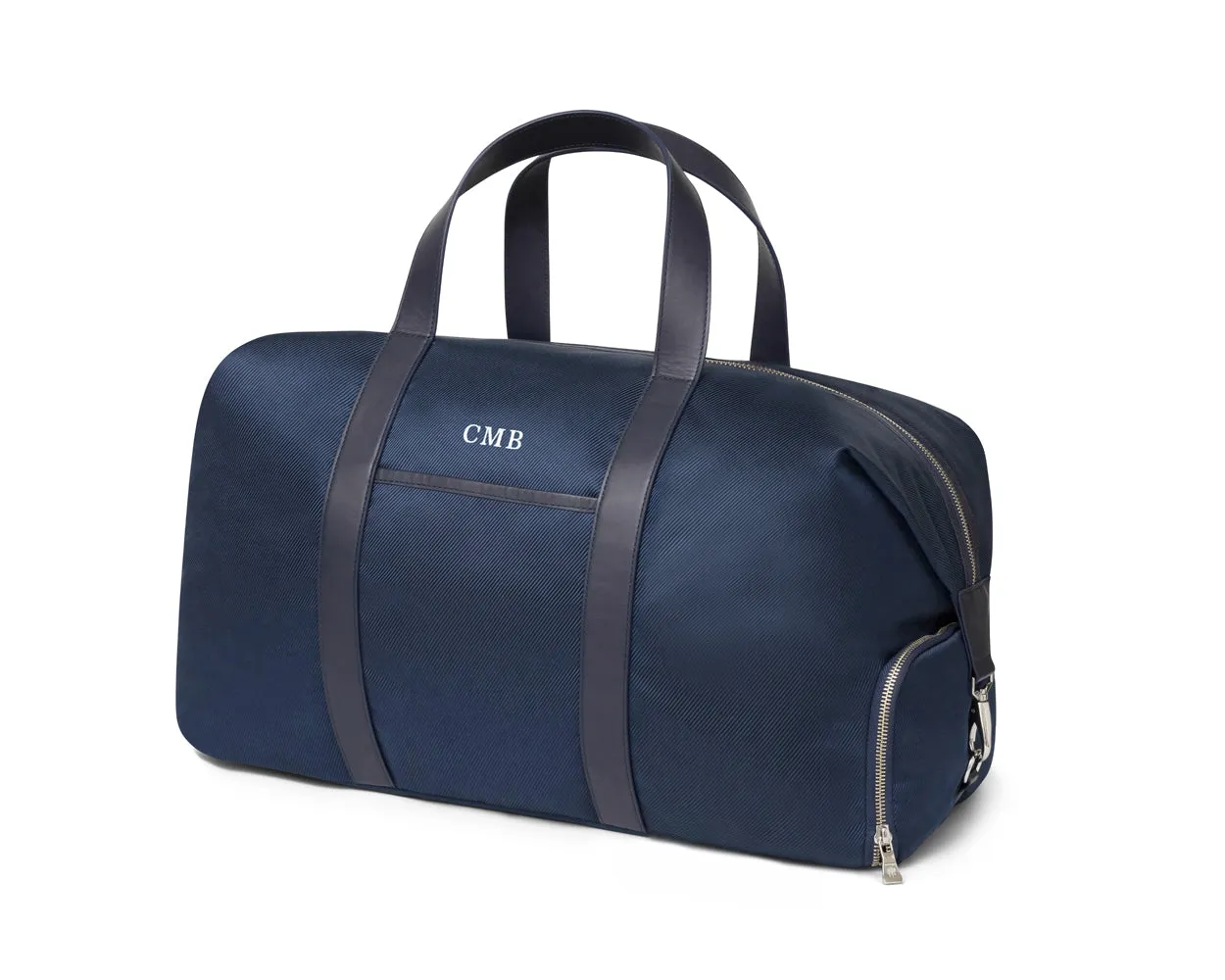 The Byers Duffel Bag: Navy Ballistic - White Embroidery