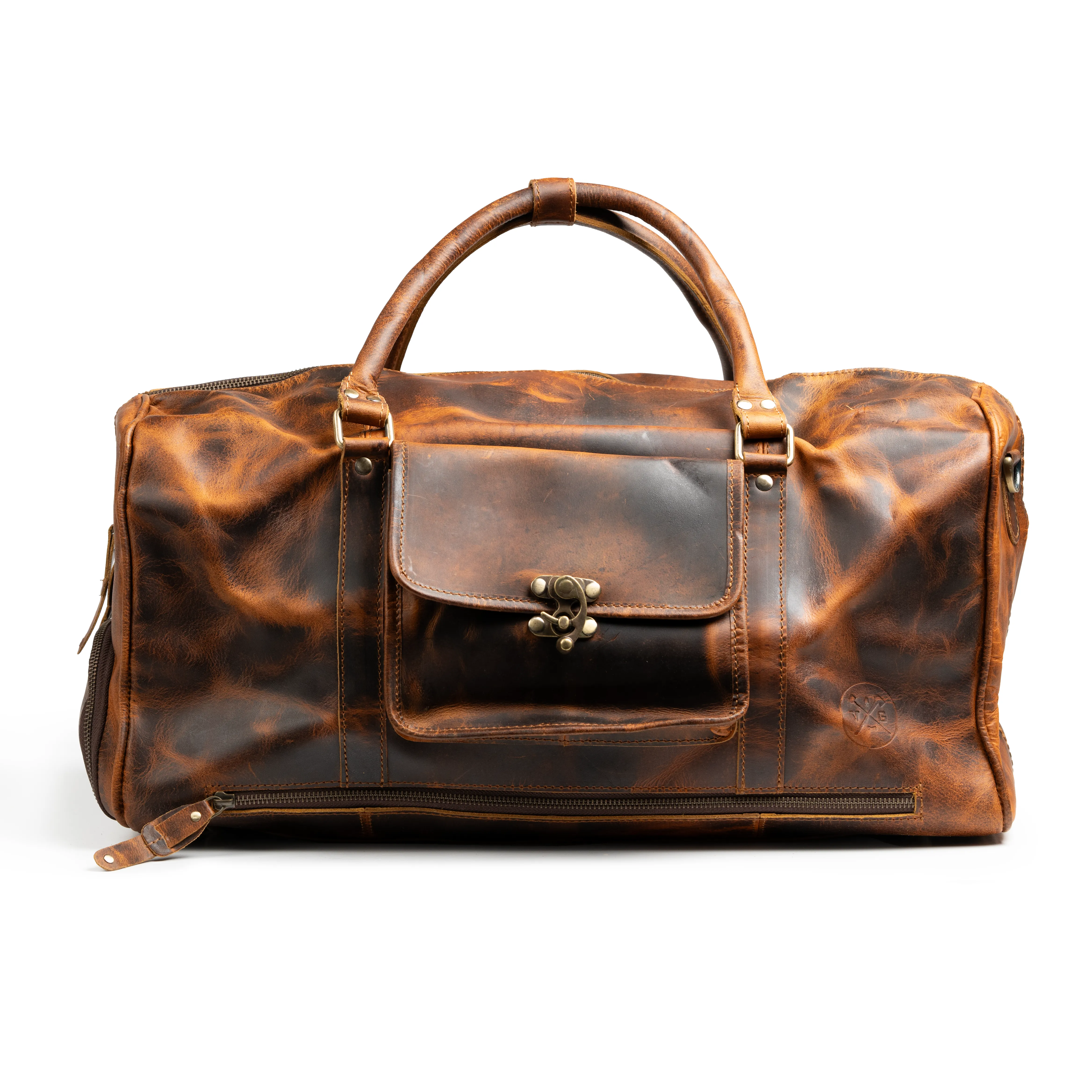 The “Hemingway” Buffalo Leather Duffle Bag by Vintage Gentlemen