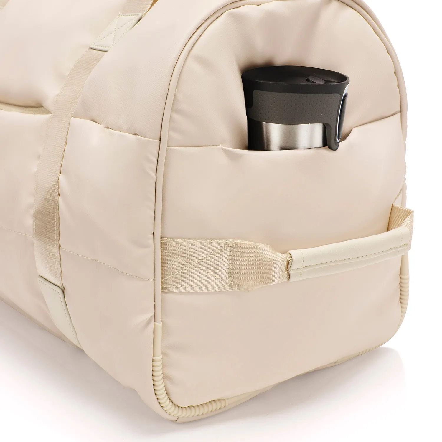 The Puffer Duffel Bag - Ivory