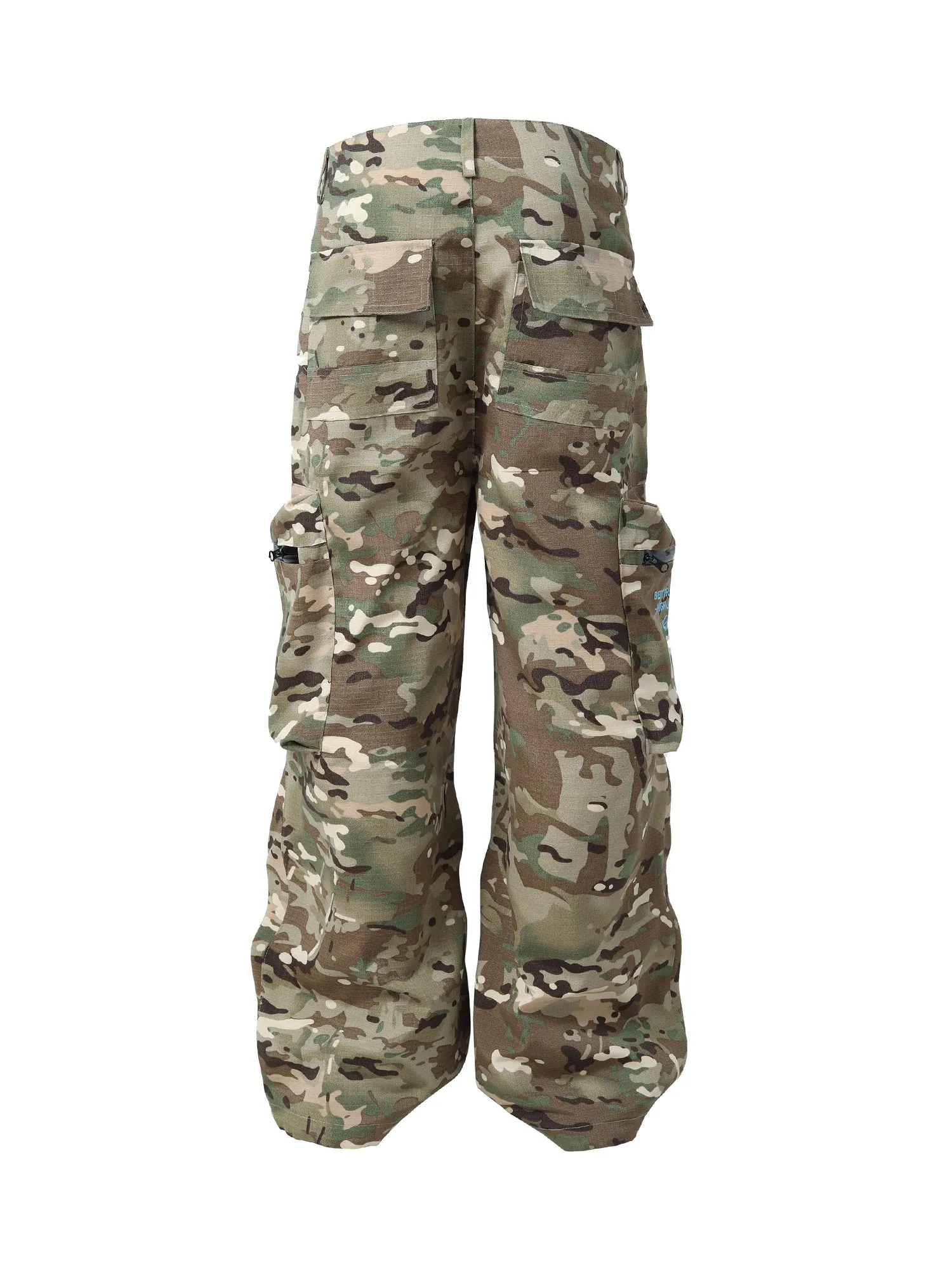 Thesupermade High Street Camouflage Multi-Pocket Woven Pants