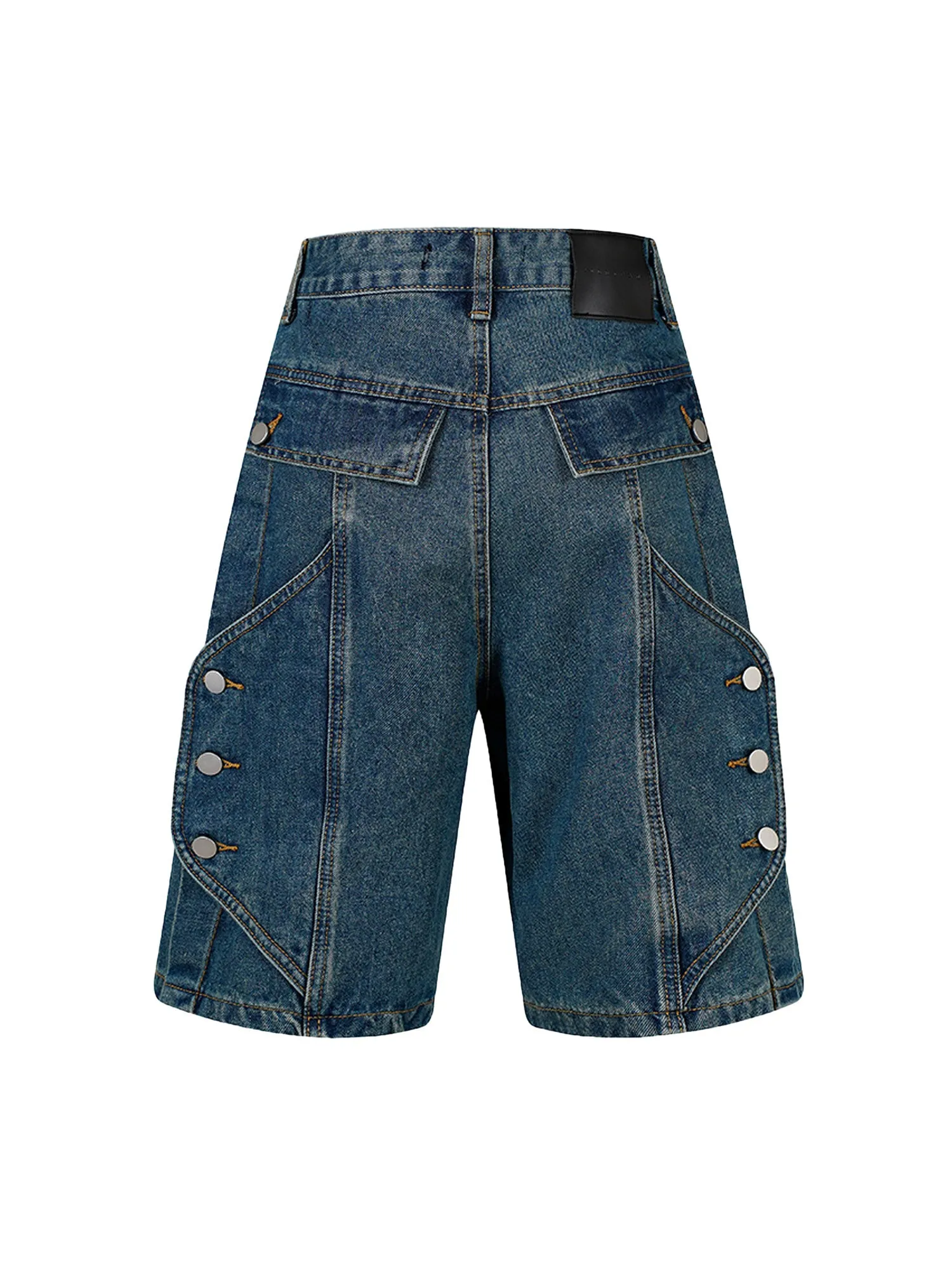 Thesupermade High Street Washed Distressed Denim Shorts