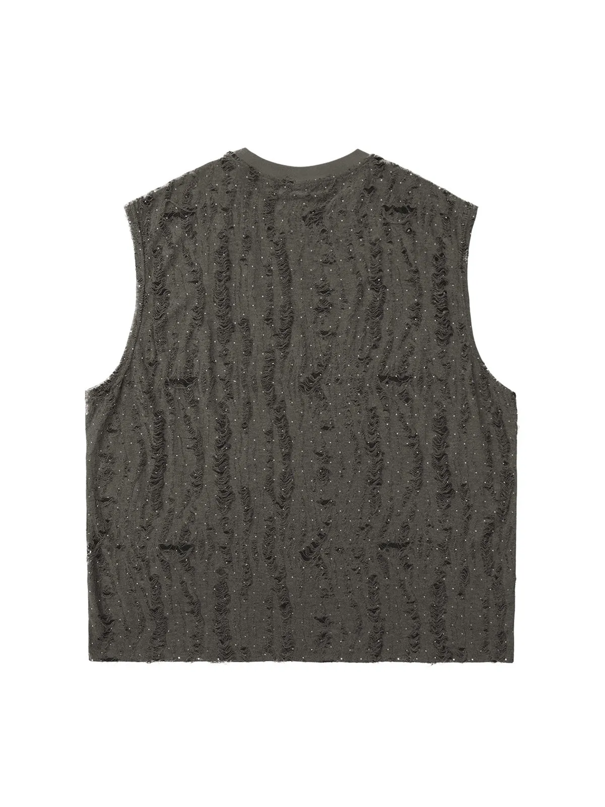 Thesupermade High Street Worn Design Diamond Texture Vest