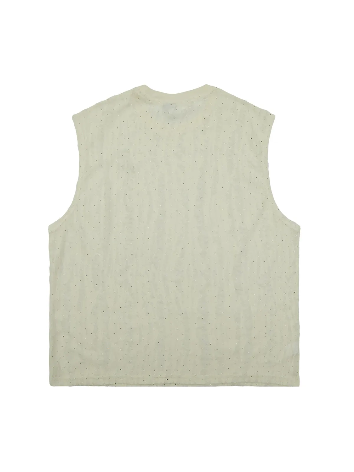 Thesupermade High Street Worn Design Diamond Texture Vest