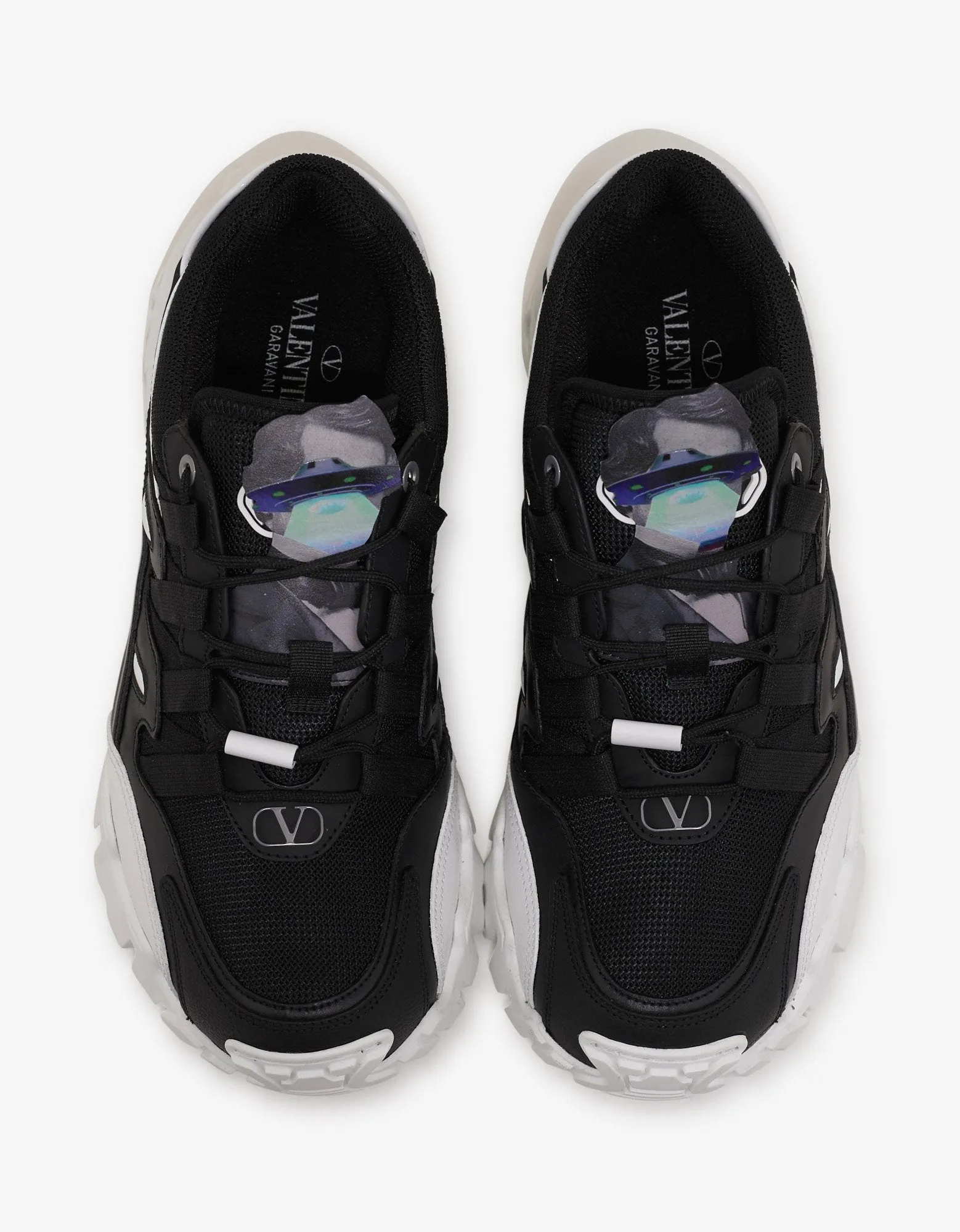 Undercover Black & White Climbers Trainers