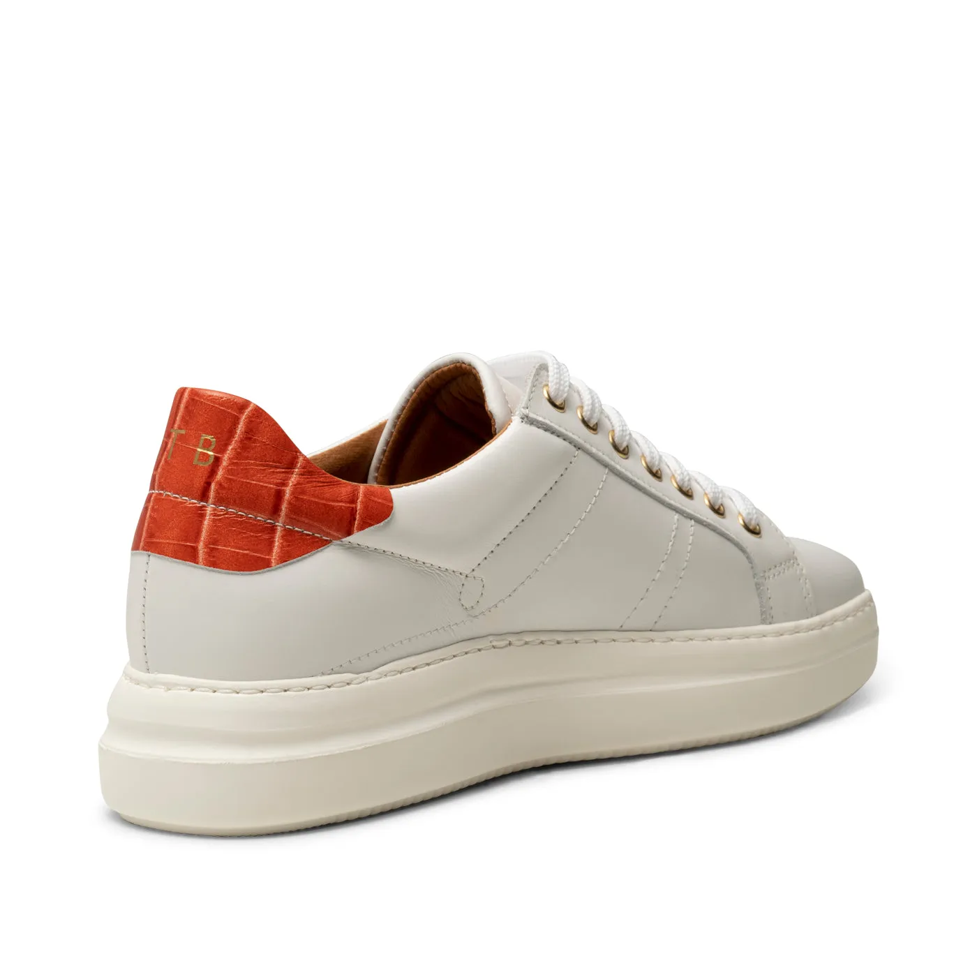 Valda sneaker leather - WHITE/ RED