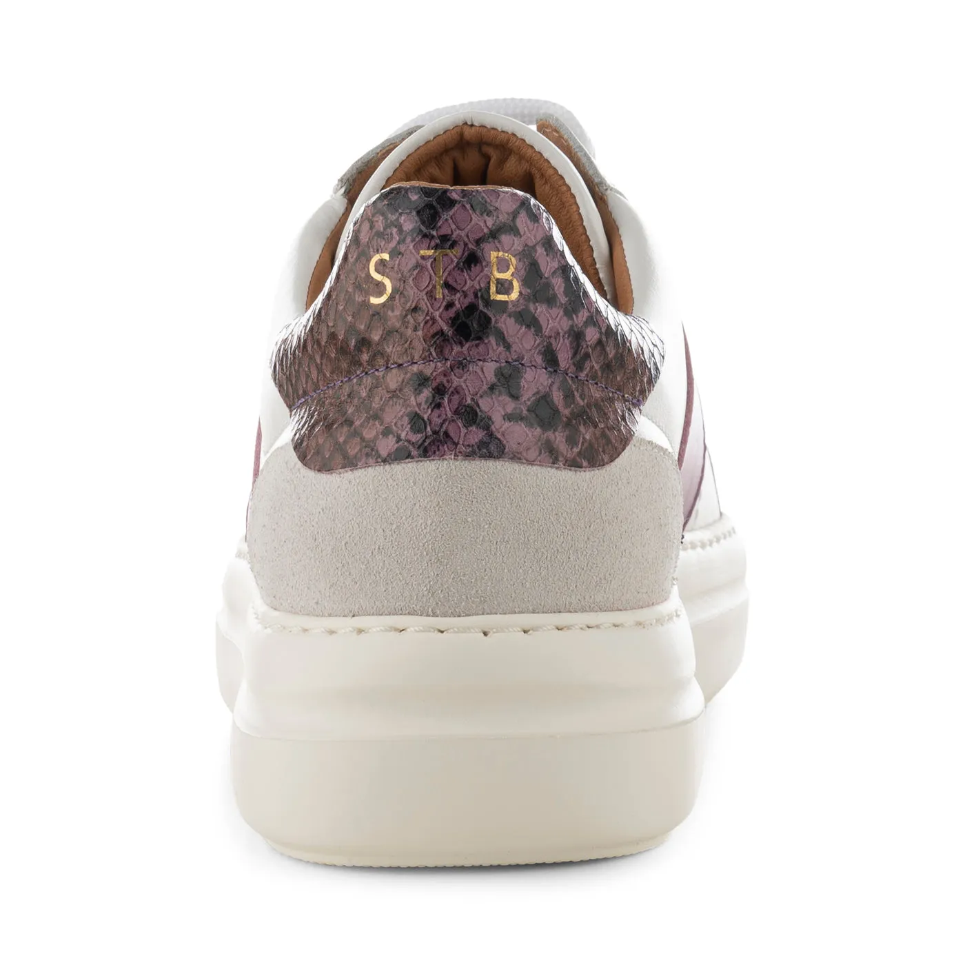 Valda sneaker suede leather - WHITE/LAVENDER MULTI