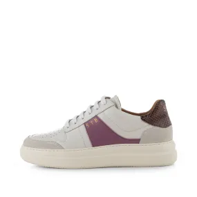 Valda sneaker suede leather - WHITE/LAVENDER MULTI