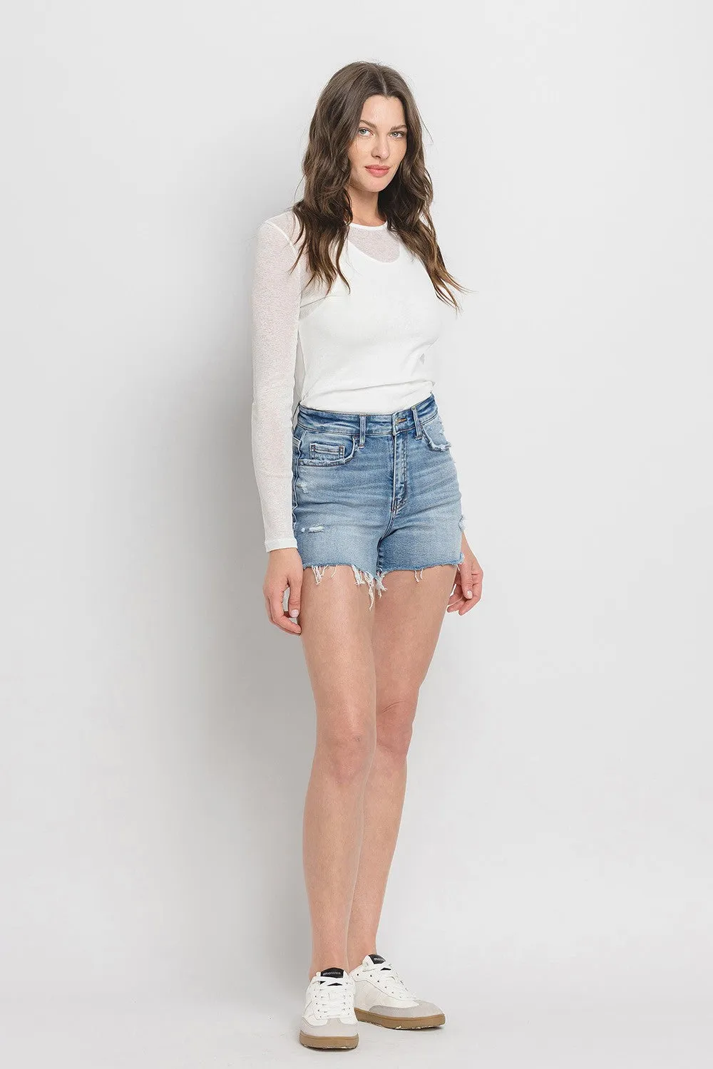 Vervet by Flying Monkey High Rise Denim Shorts