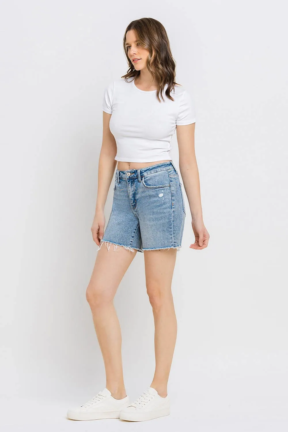 Vervet by Flying Monkey High Rise Denim Shorts