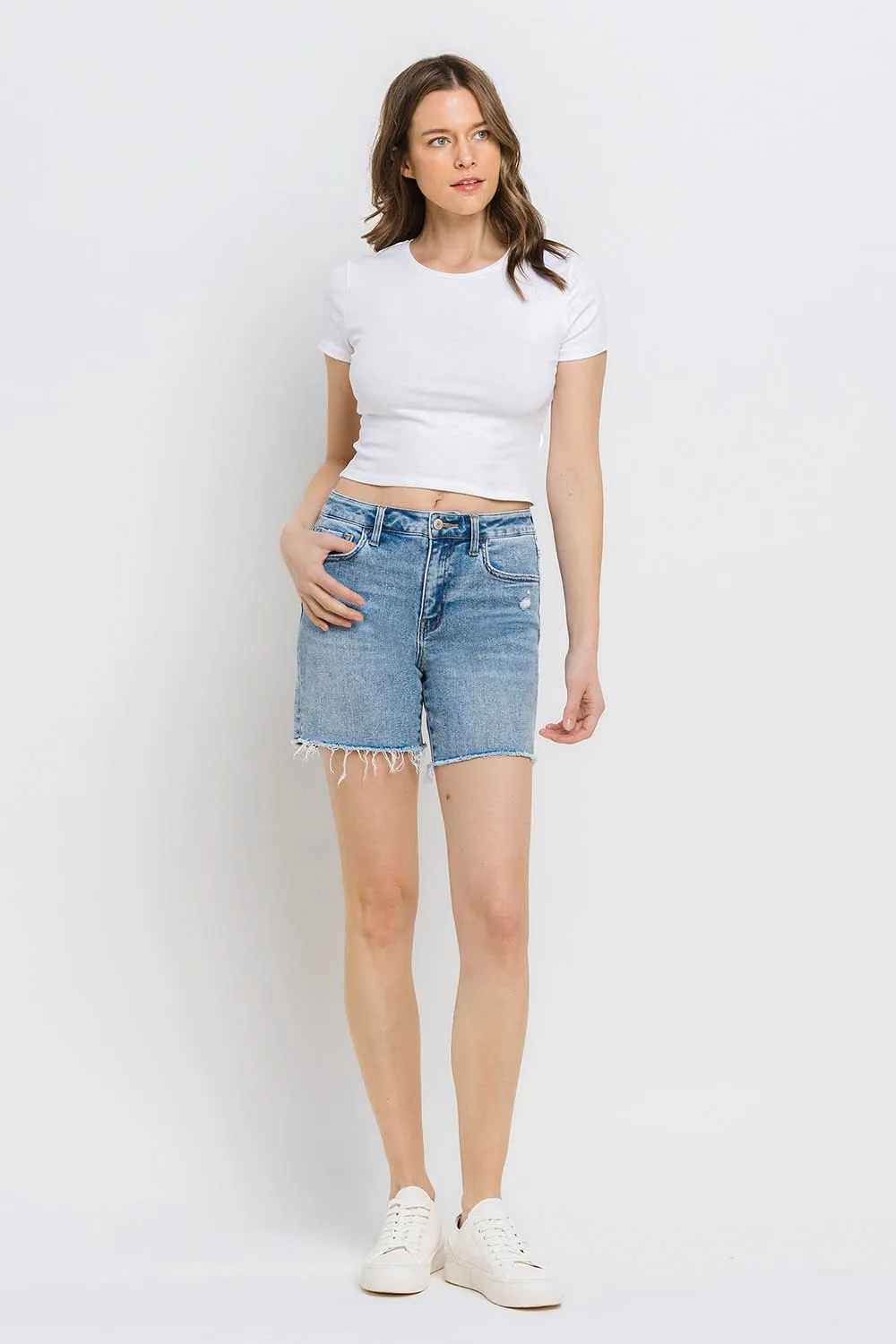 Vervet by Flying Monkey High Rise Denim Shorts