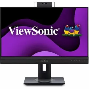 ViewSonic VG2457V 24 Inch 1080p Video Conference Docking Monitor with Windows Hello Compatible IR Webcam, Advanced Ergonomics, and 90W USB C for Home and Office