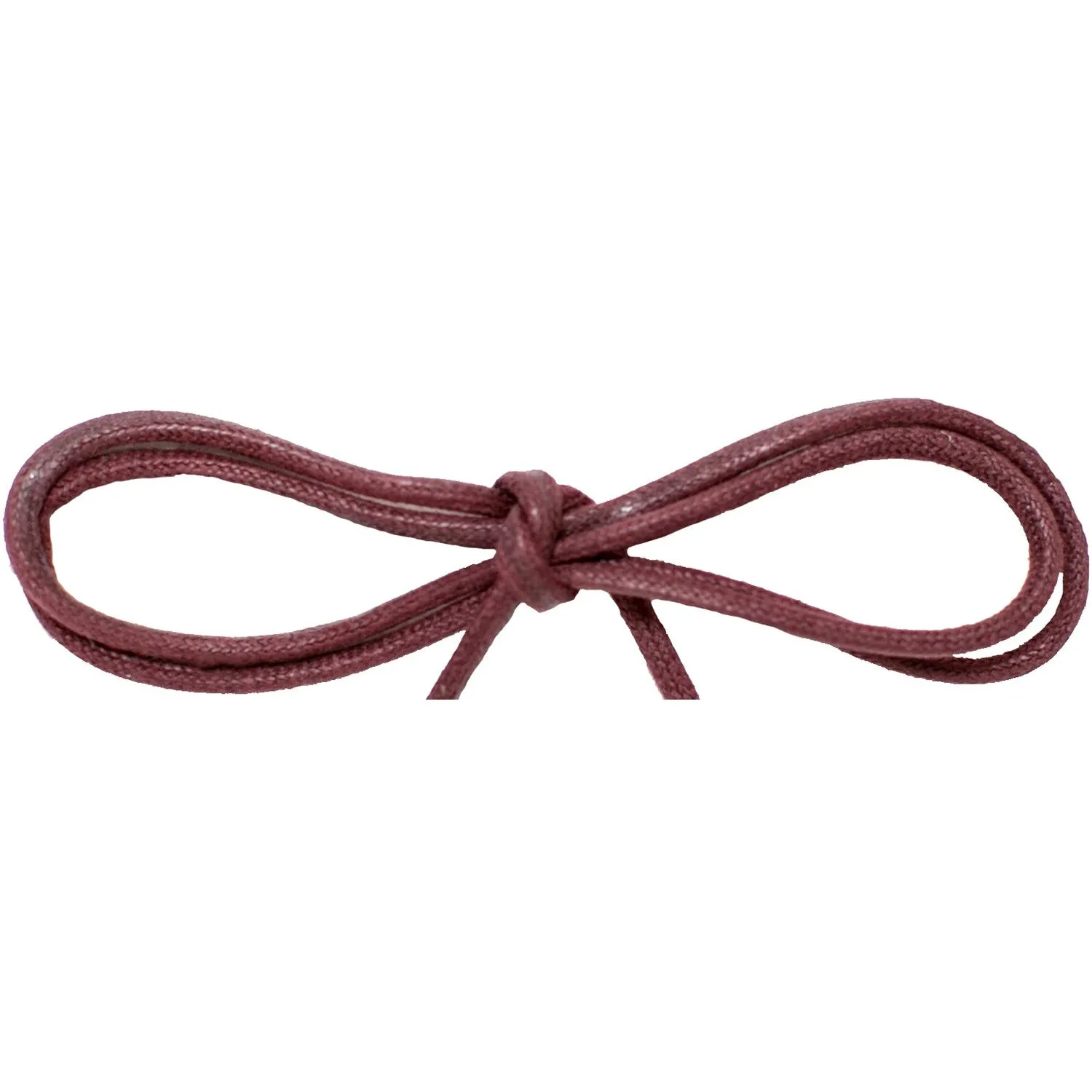 Waxed Cotton Thin Round Dress Laces Custom Length with Tip - Burgundy (1 Pair Pack) Shoelaces