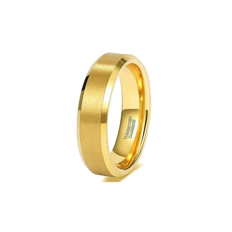 Wedding Ring Gold Tungsten Steel