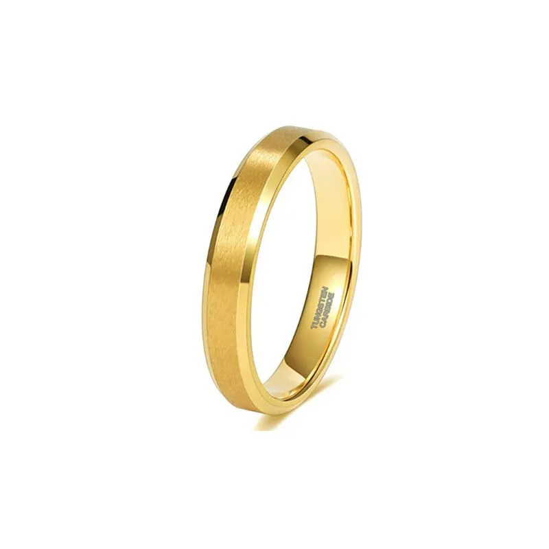 Wedding Ring Gold Tungsten Steel