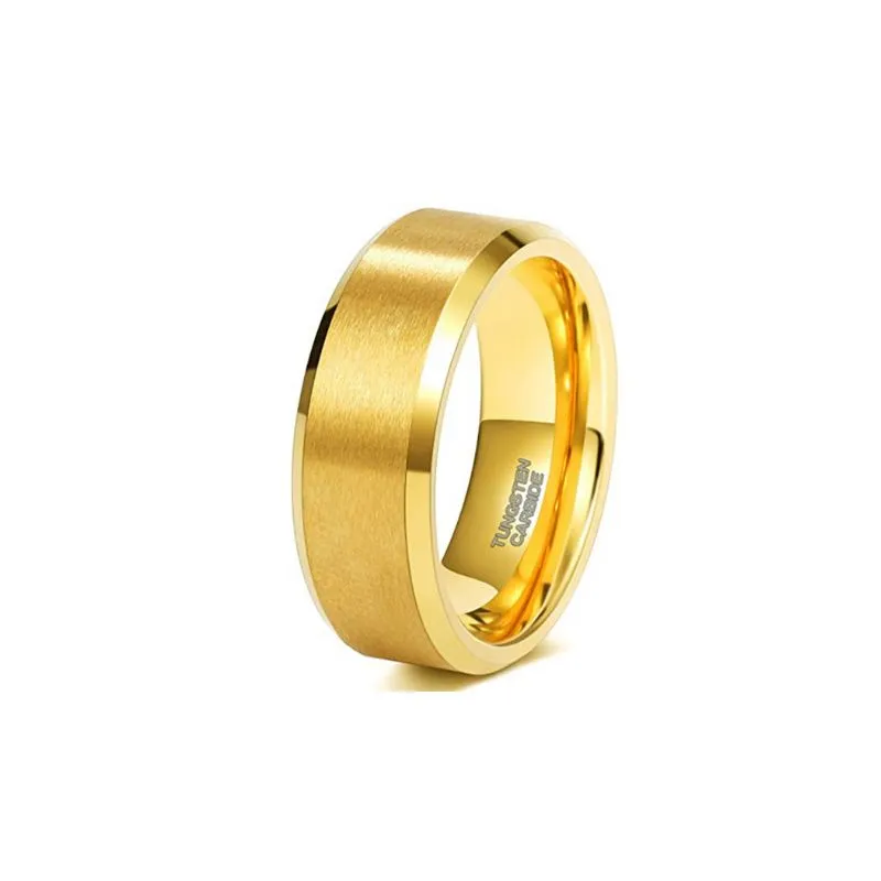 Wedding Ring Gold Tungsten Steel