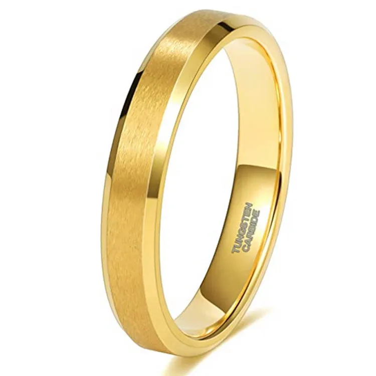 Wedding Ring Gold Tungsten Steel